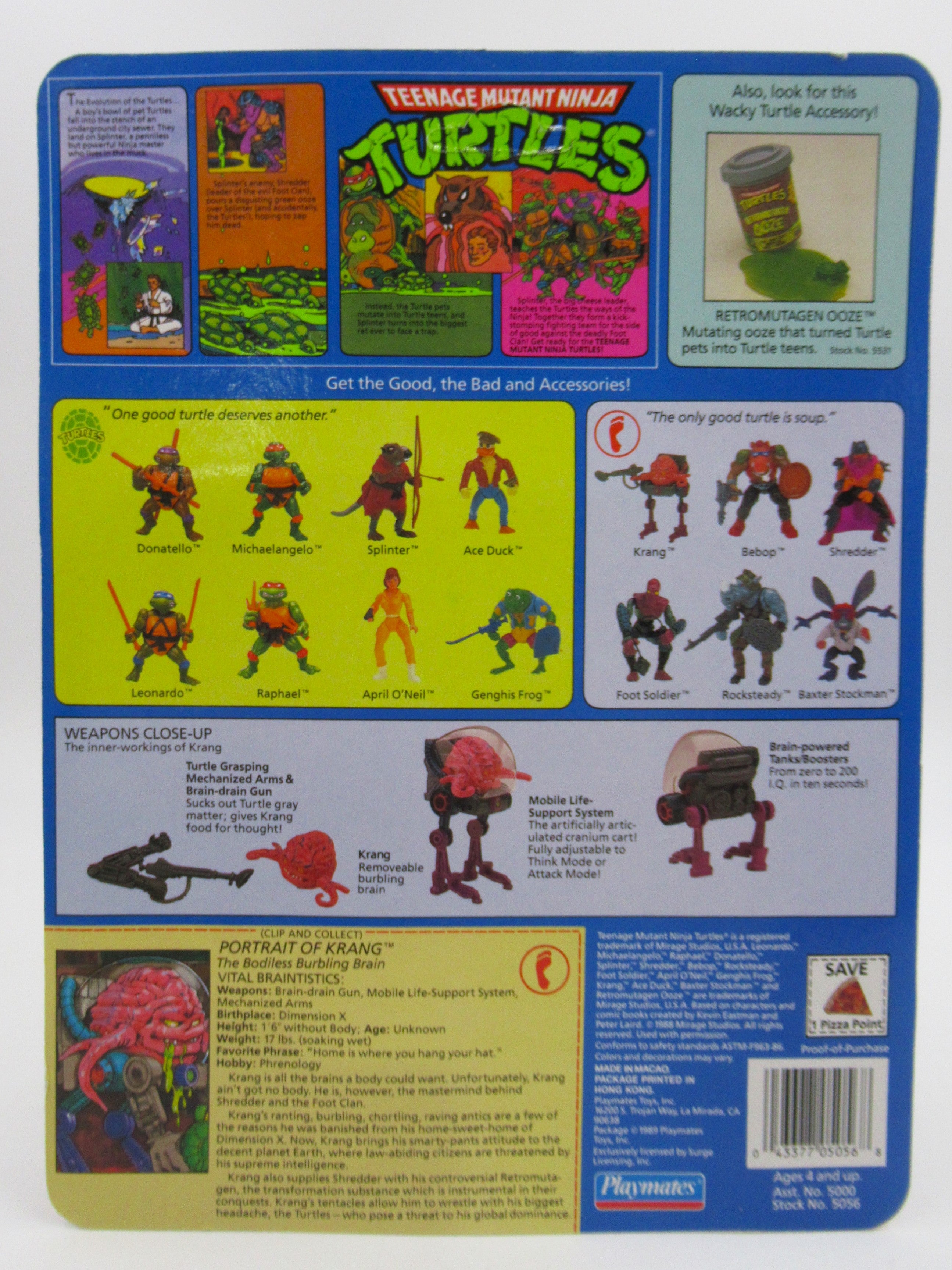 Teenage Mutant Ninja Turtles Krang 4.5" Figure TMNTs - Playmates (1989)